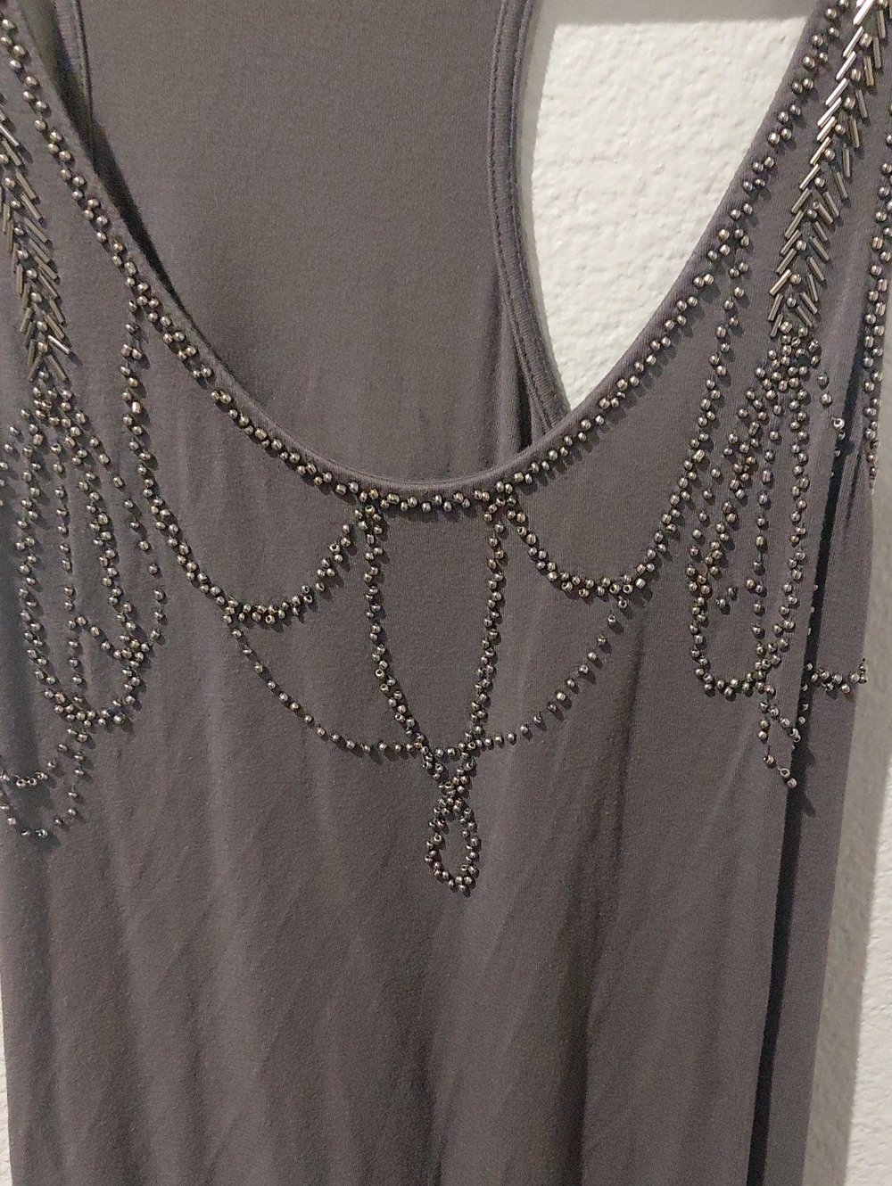 Lush Gray Beaded Racerback Tank - Picture 3 of 3